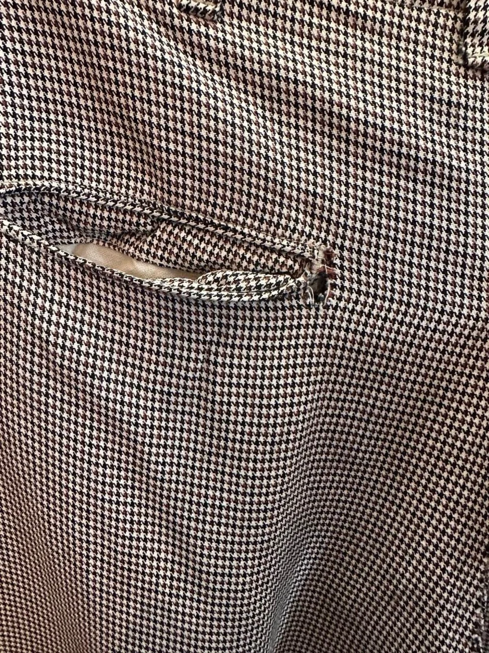 True Vintage 1950s Spree Togs Micro Houndstooth Pattern Womens Trousers Size 12